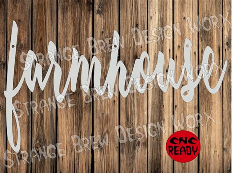 Farmhouse Lettering Sign DXF File Svg Png Pdf Eps Ai File Cnc