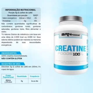 Creatina Monohidratada Brn Foods Shopee Brasil