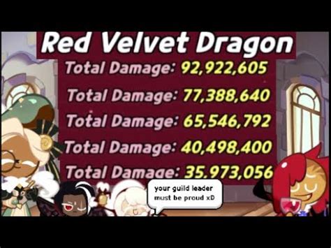 Cookie Run Kingdom All Red Velvet Dragon Guild Battle Team And Build