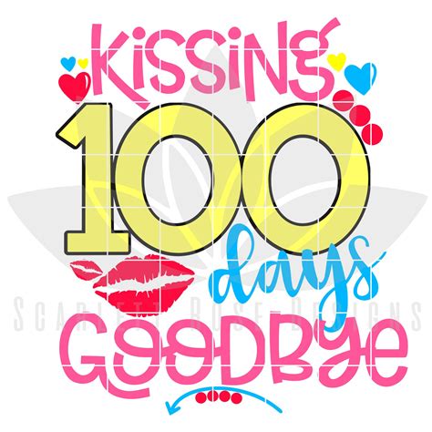 100 Days Of School Svg Dxf 100th Day Kissing 100 Days Etsy