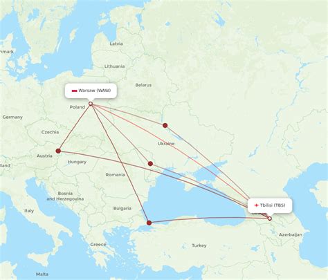 All Flight Routes From Warsaw To Tbilisi Waw To Tbs Flight Routes