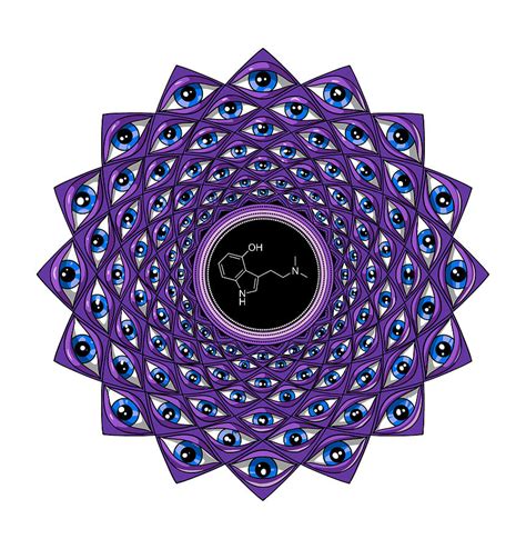 Psychedelic DMT Molecule Digital Art by Nikolay Todorov