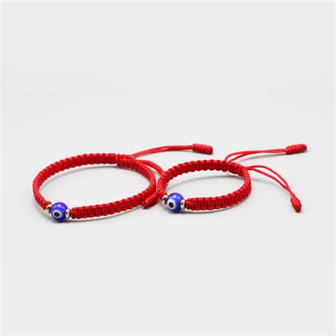 Pulsera Hilo Rojo Familia Con Ojo Turco Red String Bracelet Etsy