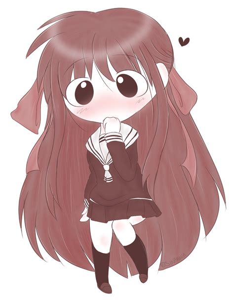 Safebooru 1girl Blush Bows Chibi Covering Own Mouth Fruits Basket