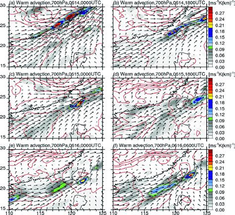 Map Of Thermal Advection Shaded Only Warm Advection Is Plotted And