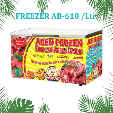 Jual Stiker Freezer Motif Frozen Food Dan Aneka Daging 610 Ltr Shopee