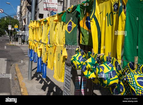 Brazil football shirts and shorts in national football soccer colours ...