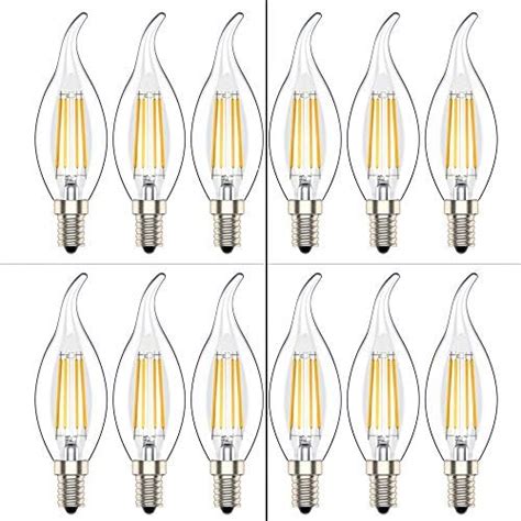 E14 Led Candle Bulbs Clean Flame Filament SES C35 Small Edison Screw