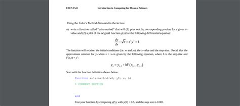 Eecs Introduction To Computing For Physical Chegg