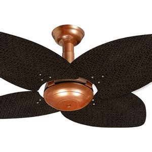 Ventilador De Teto Office Jet Aspen Venti Delta Cobre Rattan Marrom