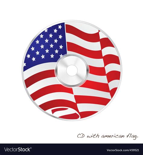 American flag cd Royalty Free Vector Image - VectorStock