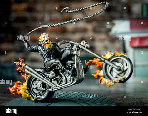 Ghost Rider Johnny Blaze Painted Marvel Crisis Protocol Figure