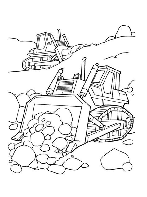 Bulldozer Coloring Page - Funny Coloring Pages