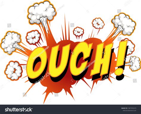 Best Ouch Comic Speech Bubble Illustration Stock Illustration