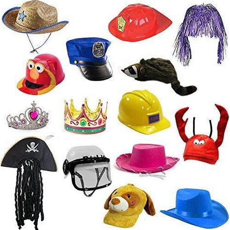 Funny Party Hats 6 Assorted Dress Up Costume And Party Hats