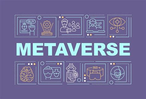 Premium Vector Metaverse Word Concepts Purple Banner