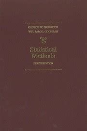 Statistical Methods By George W Snedecor Open Library