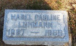 Mabel Pauline Luhmann 1877 1966 Mémorial Find a Grave