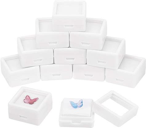 Amazon BENECREAT 36PCS White Gemstone Display Box Mini Square