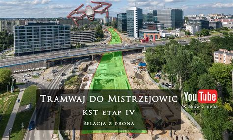 Tramwaj do Mistrzejowic KST etap IV relacja z drona Kraków z nieba