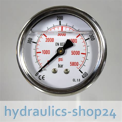 Manometer Ng Glyzerin Glycerin Gef Llt Bar Hydraulik G