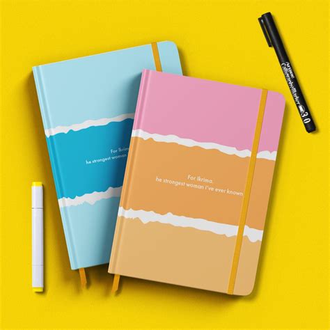 Jual Buku Notebook Custom Warna Tulisan Quotes Nama Buku Diary Unik