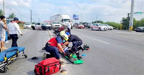 Accidente vial deja un lesionado daños y caos en carretera a Monterrey