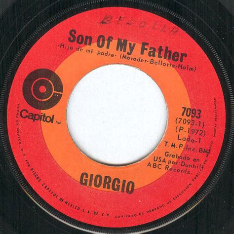 Giorgio Son Of My Father 1972 Vinyl Discogs