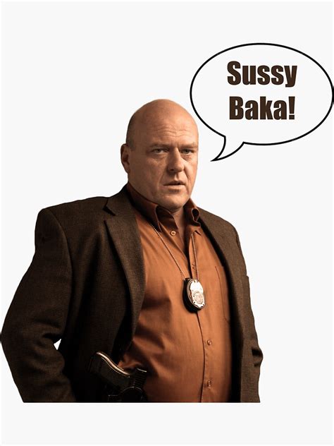 Pegatina Hank Schrader Sussy Baka De Myweapon Redbubble