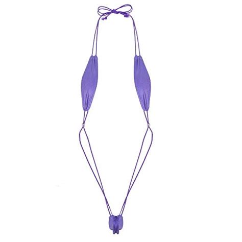 Msemis Women Slingshot Teardrop Mini Bikini G String Weeny Thongs