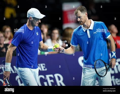 Scotland S Andy Murray And Jamie Murray During Their Match Against