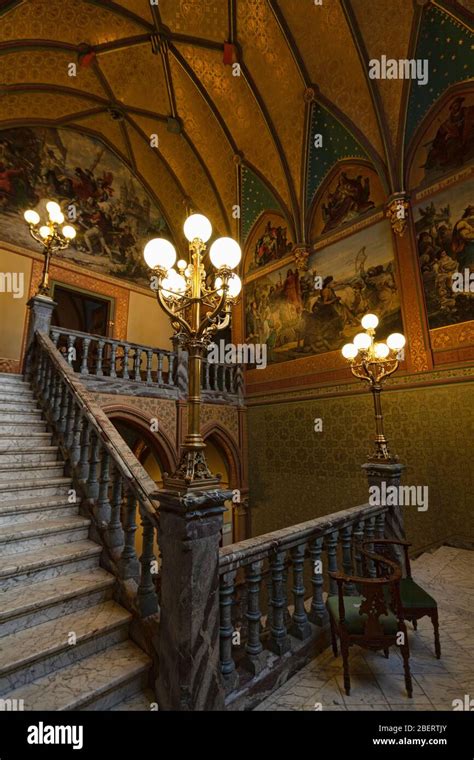 Konigswinter, Germany - 2 March 2019: Drachenburg castle interior ...