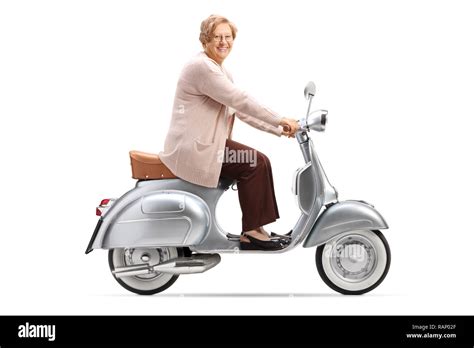 Mature Woman Riding Motorcycle Hi Res Stock Photography And Images Alamy