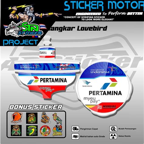 Jual Stiker Tebok Lovebird Motif Mandalika Sticker Decal Sangkar