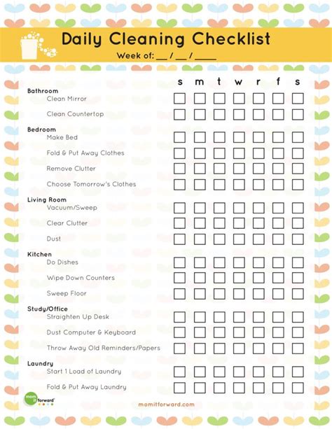 40 Printable House Cleaning Checklist Templates ᐅ Templatelab