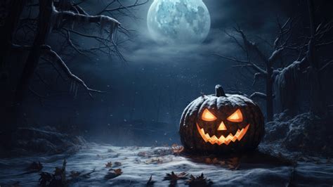 Jack-o-Lantern Halloween Night 4K #7031m Wallpaper 4K HD