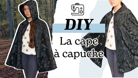 Diy De La Cape Capuche Tuto Couture Debutant Patron Gratuit Youtube