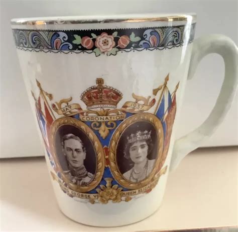 KING GEORGE VI Queen Elizabeth Krönung Mai 1937 Becher EUR 2 31