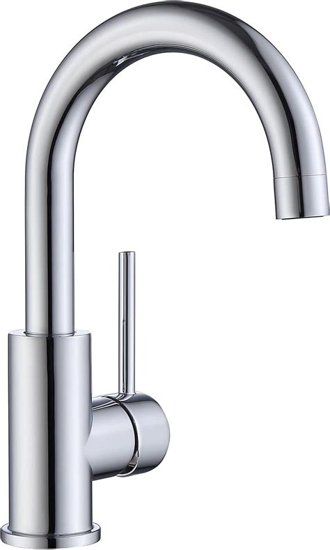 Modern Kitchen Sink Mixer Taps Single Lever Chrome Brass Mono Tap 360° Rotation Kitchen Taps