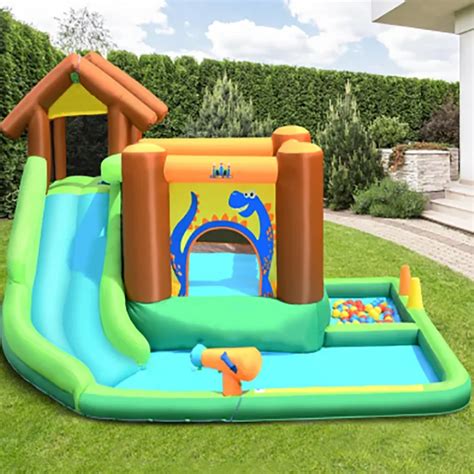 Casa De Rebote Inflable Con Tobog N De Agua Png