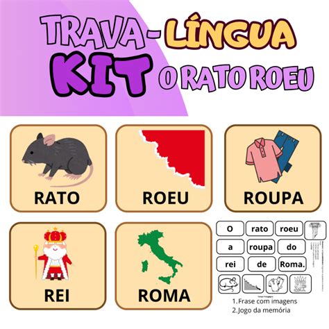 Kit – Trava-língua: O RATO ROEU A ROUPA DO REI DE ROMA – Tempo Pedagógico