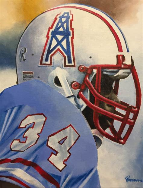 Earl Campbell Houston Oilers By Dan Stromme Houston Oilers Oilers