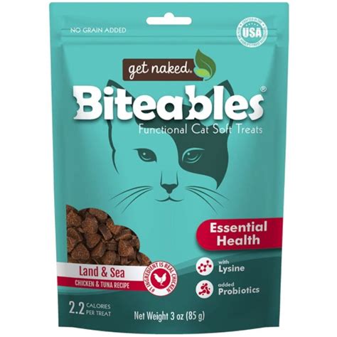 Get Naked Essential Health Biteables Soft Cat Treats Land And Sea