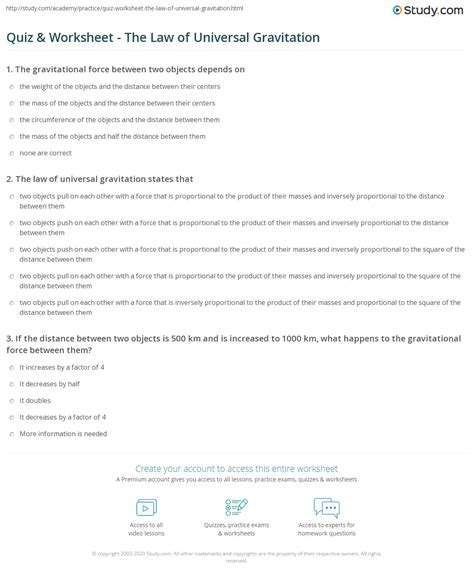 Universal Law Of Gravitation Worksheet Docx Universal Law Of