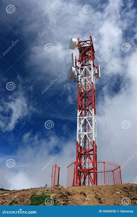 Cellular Antenna Installed On The Roof Stock Photography