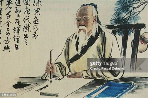 Painting of Lao-tzu Writing Calligraphy | Lao-tzu Writing / Yi Jian Mei ...