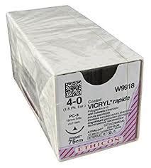 Ethicon Vicryl Rapide 4/0, 18 Vicryl Rapid Absorbable Coated Suture ...