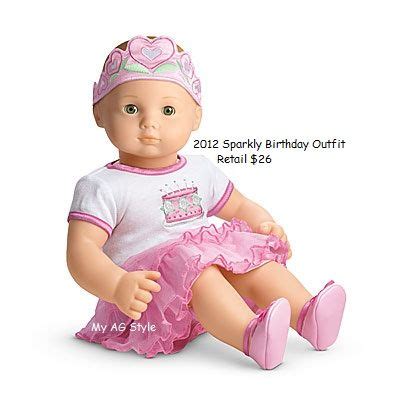 American Girl Doll Brand Bitty Baby Sparkly Birthday Outfit Twin Babies ...