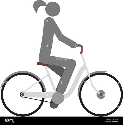 Icon Zyklus Vektor Fahrrad Radfahrer Piktogramm Symbol Silhouette