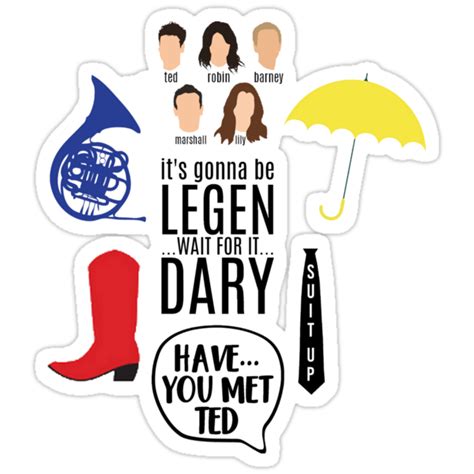 How I Met Your Mother Stickers By Caro Owens Designs Redbubble